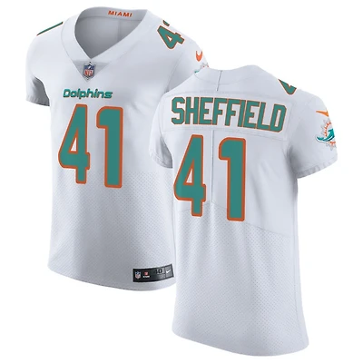 Kendall Sheffield Men's Nike White Miami Dolphins Vapor Untouchable Elite Custom Jersey