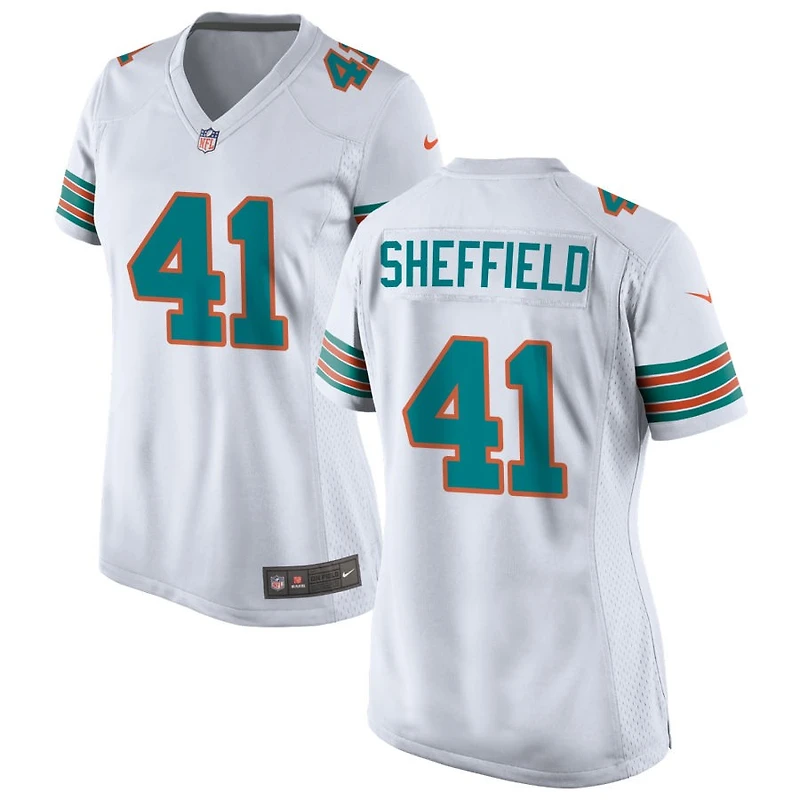 Kendall Sheffield Women's Nike  White Miami Dolphins Alternate Custom Game Jersey
