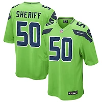 Jamie Sheriff Men's Nike Neon Green Seattle Seahawks Alternate Custom Game Jersey