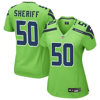Jamie Sheriff Women's Nike Neon Green Seattle Seahawks Alternate Custom Game Jersey