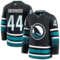 Kiefer Sherwood Men's Fanatics Black San Jose Sharks Alternate Premium Custom Jersey