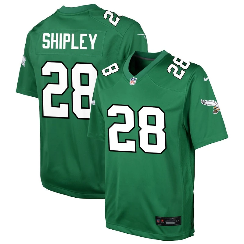 Will Shipley Youth Nike Kelly Green Philadelphia Eagles Alternate Custom Game Jersey