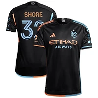 Jonny Shore Men's adidas  Black New York City FC 2024 24/7 Kit Authentic Custom Jersey