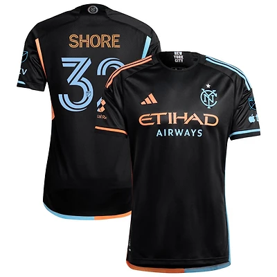 Jonny Shore Men's adidas Black New York City FC 2024 24/7 Kit Authentic Custom Jersey