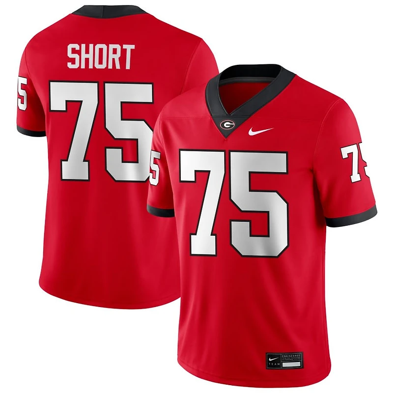 Mason Short Men's Nike Red Georgia Bulldogs NIL Pick-A-Player Game Jersey