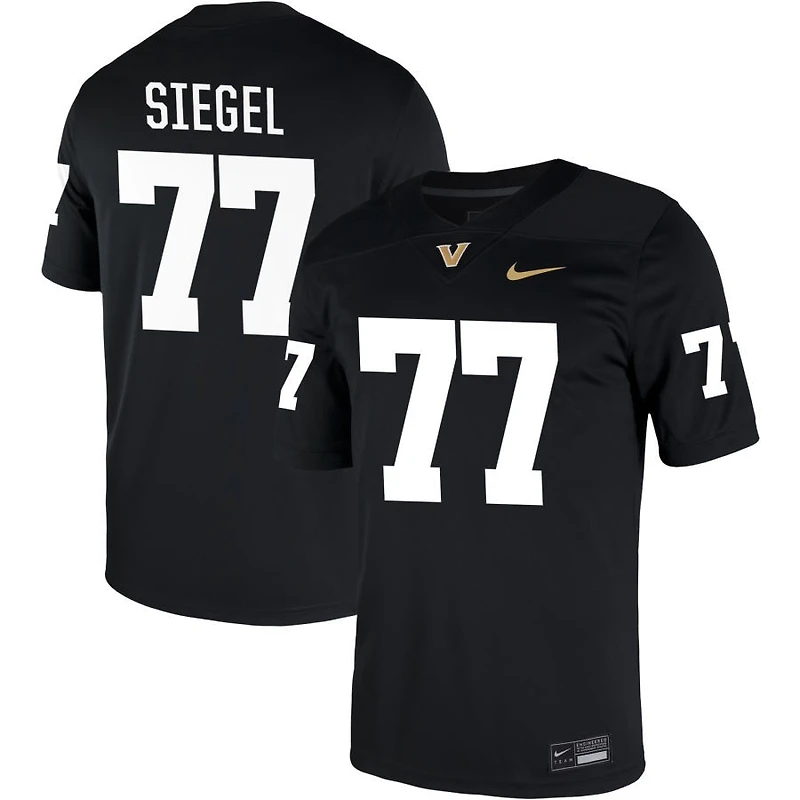 David Siegel Men's Nike Black Vanderbilt Commodores NIL Pick-A-Player Game Jersey