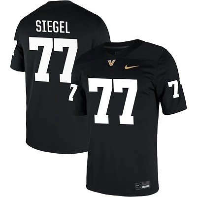 David Siegel Men's Nike Black Vanderbilt Commodores NIL Pick-A-Player Game Jersey