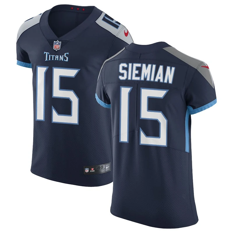 Trevor Siemian Men's Nike Navy Tennessee Titans Vapor Untouchable Custom Elite Jersey