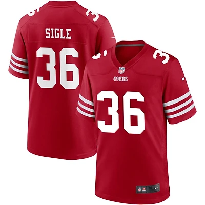 Marques Sigle Men's Nike Scarlet San Francisco 49ers Custom Jersey
