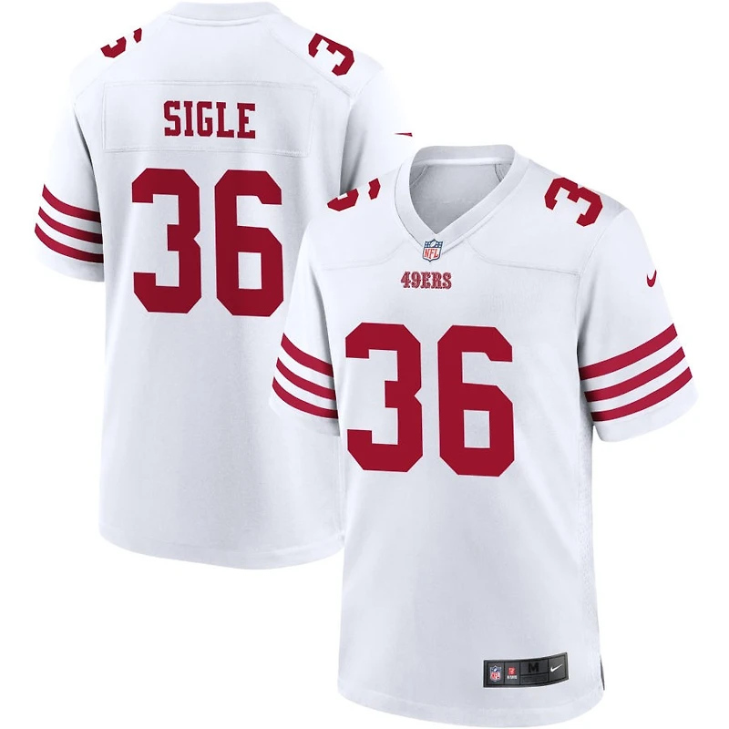 Marques Sigle Men's Nike White San Francisco 49ers Game Custom Player Jersey