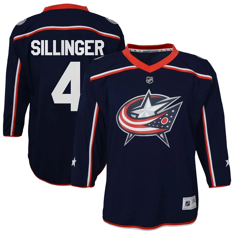 Cole Sillinger Youth  Navy Columbus Blue Jackets Home Replica Custom Jersey