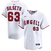 Chase Silseth Men's Nike White Los Angeles Angels Home Limited Custom Jersey