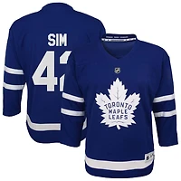 Landon Sim Youth  Blue Toronto Maple Leafs Home Replica Custom Jersey