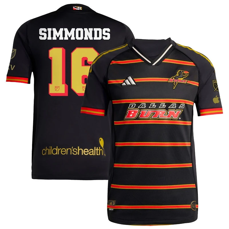 Nick Simmonds Men's adidas Black FC Dallas 2025 Third Authentic Custom Jersey