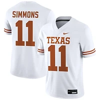Colin Simmons Men's Nike White Texas Longhorns NIL Pick-A-Player Game Jersey