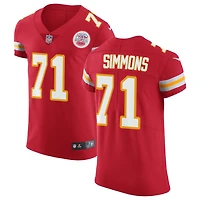 Josh Simmons Men's Nike Red Kansas City Chiefs Vapor Untouchable Custom Elite Jersey