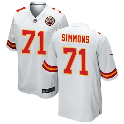 Josh Simmons Men's Nike White Kansas City Chiefs Custom Game Jersey
