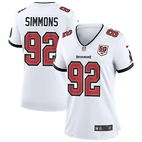 Elijah Simmons Women's Nike White Tampa Bay Buccaneers 50th Season Custom Game Jersey