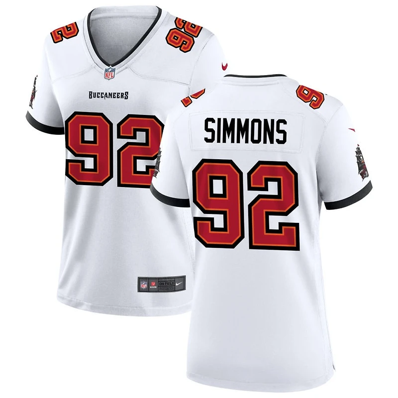 Elijah Simmons Women's Nike Tampa Bay Buccaneers White Custom Game Jersey