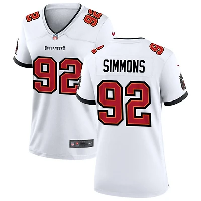 Elijah Simmons Women's Nike Tampa Bay Buccaneers White Custom Game Jersey