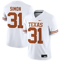 James Simon Men's Nike White Texas Longhorns NIL Pick-A-Player Game Jersey