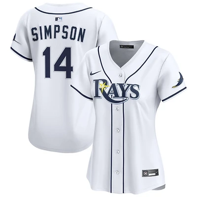 Chandler Simpson Women's Nike  White Tampa Bay Rays Home Limited Custom Jersey