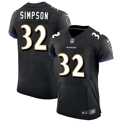 Trenton Simpson Men's Nike Black Baltimore Ravens Speed Machine Elite Custom Jersey
