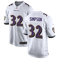 Trenton Simpson Men's Nike White Baltimore Ravens Custom Game Jersey