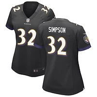 Trenton Simpson Women's Nike Black Baltimore Ravens Alternate Custom Game Jersey