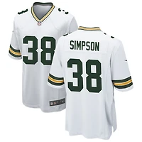 Jaylin Simpson Men's Nike White Green Bay Packers Custom Game Jersey