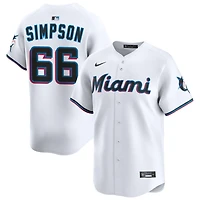 Josh Simpson Youth Nike  White Miami Marlins Home Custom Limited Jersey