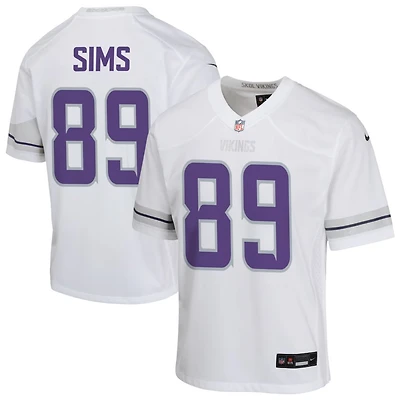 Ben Sims Youth Nike White Minnesota Vikings Alternate Custom Game Jersey