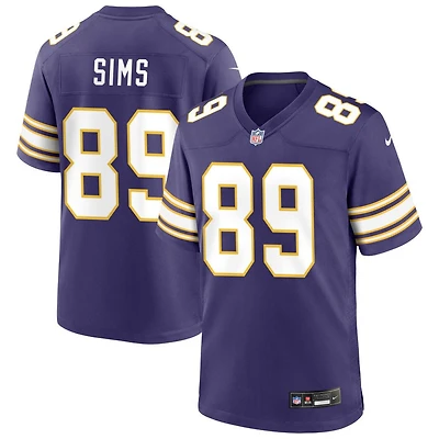 Ben Sims Men's Nike Purple Minnesota Vikings Classic Custom Game Jersey