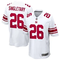 Devin Singletary Men's Nike White New York Giants Custom Game Jersey