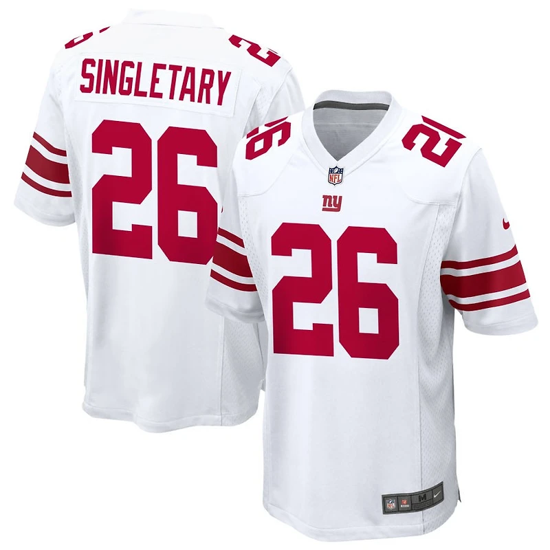 Devin Singletary Men's Nike White New York Giants Custom Game Jersey