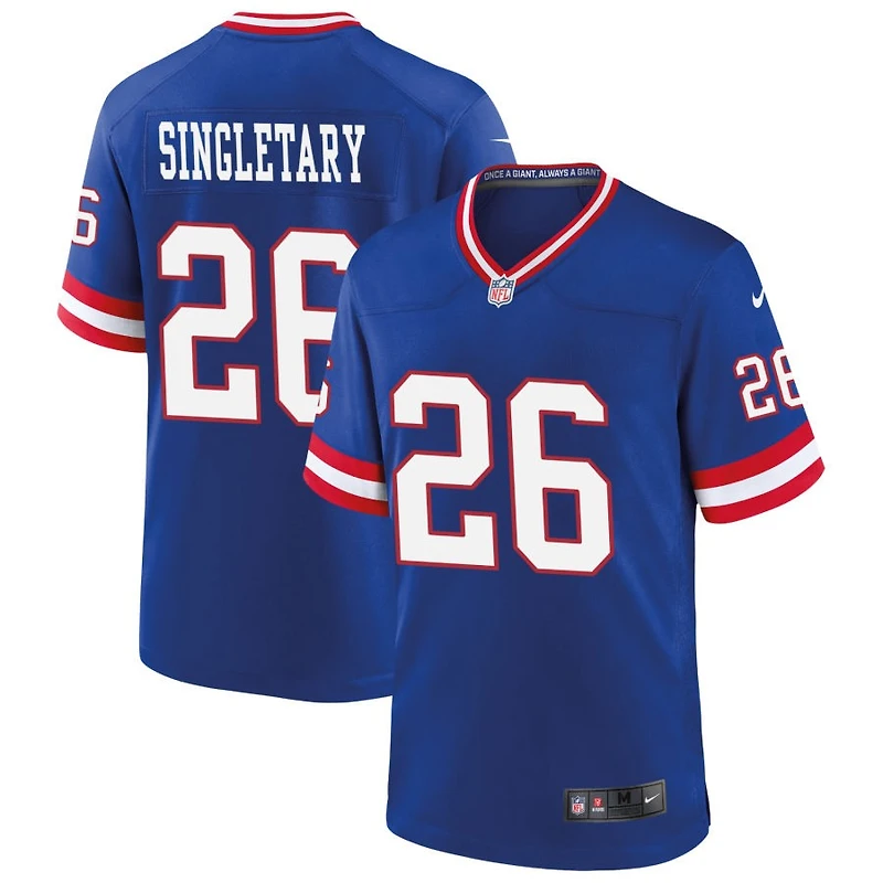 Devin Singletary Men's Nike Royal New York Giants Classic Custom Game Jersey