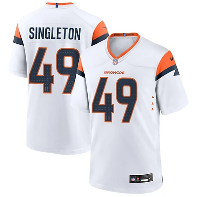 Alex Singleton Men's Nike  White Denver Broncos Mile High Collection Custom Game Jersey