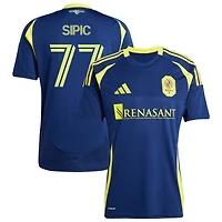 Adem Sipic Men's adidas  Navy Nashville SC 2025 The Heart of Nashville Kit Replica Custom Jersey