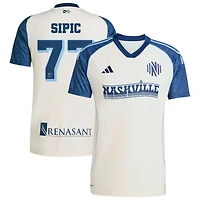Adem Sipic Men's adidas White Nashville SC 2025 Third Replica Custom Jersey
