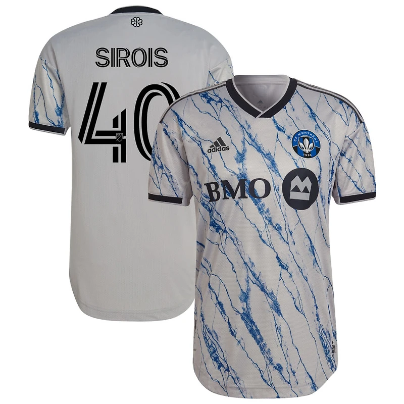 Jonathan Sirois Men's adidas Gray CF Montreal 2023 Secondary Authentic Custom Jersey