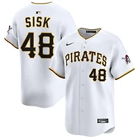 Evan Sisk Men's Nike White Pittsburgh Pirates Home Limited Custom Jersey