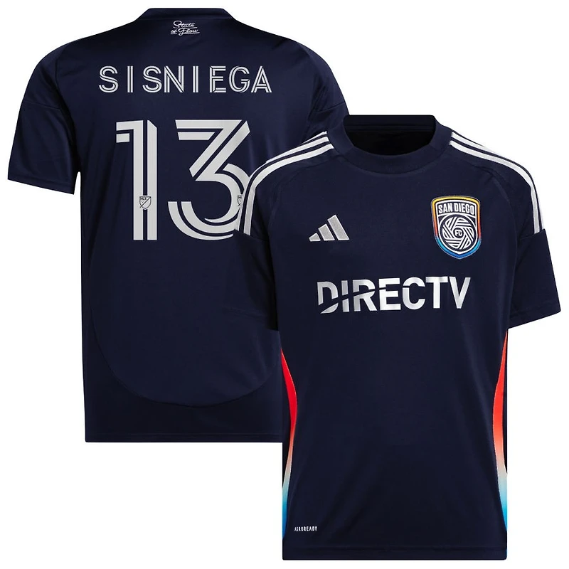 Pablo Sisniega Youth adidas  Navy San Diego FC 2025 State of Flow Replica Custom Jersey