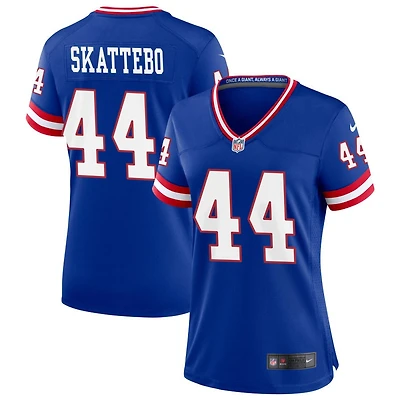 Cam Skattebo Women's Nike Royal New York Giants Classic Custom Game Jersey