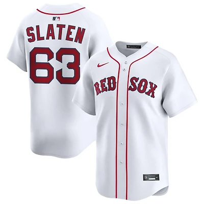 Justin Slaten Men's Nike White Boston Red Sox Home Limited Custom Jersey