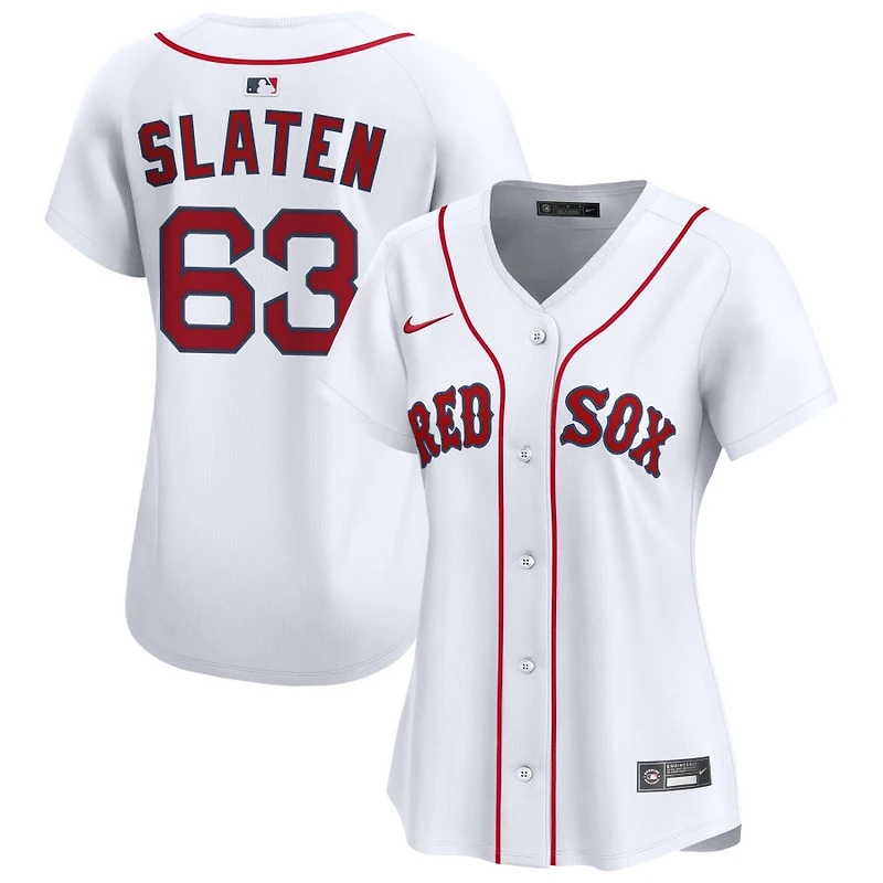 Justin Slaten Women's Nike  White Boston Red Sox Home Limited Custom Jersey