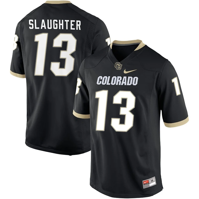 John Slaughter Men's Nike Black Colorado Buffaloes Pick-A-Player NIL Replica Football Jersey