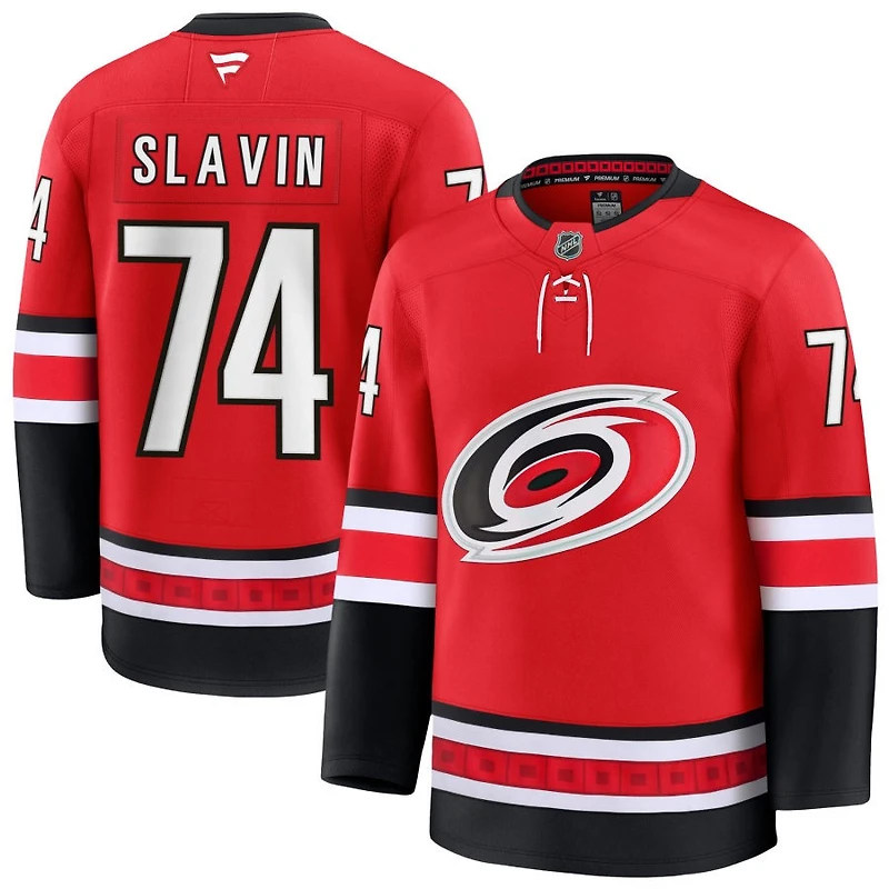 Jaccob Slavin Men's Fanatics Red Carolina Hurricanes Alternate Premium Custom Jersey