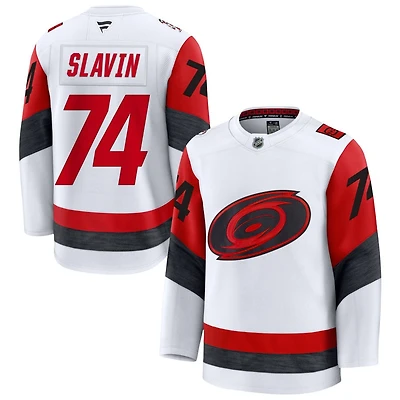 Jaccob Slavin Men's Fanatics White Carolina Hurricanes Away Premium Custom Jersey