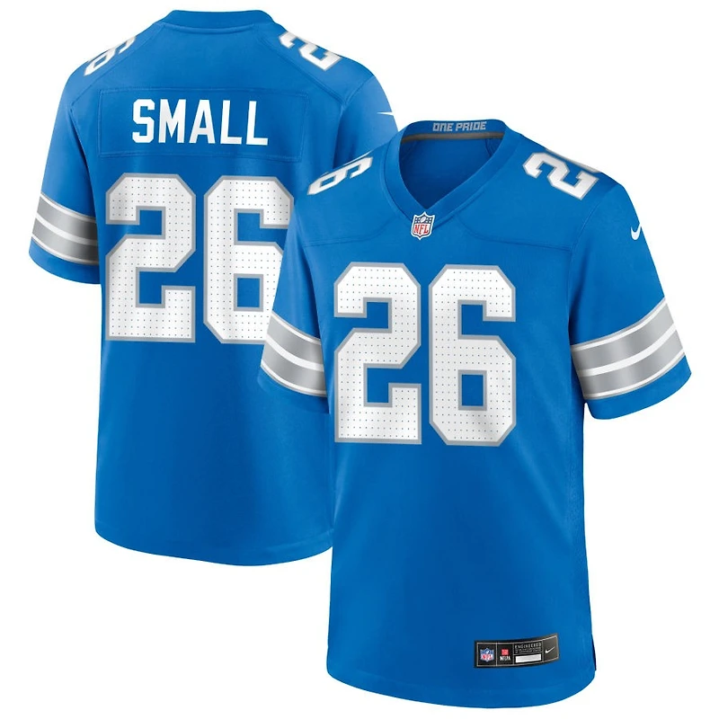 Jabari Small Men's Nike Blue Detroit Lions Custom Game Jersey