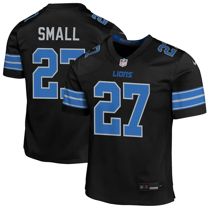 Jabari Small Youth Nike Black Detroit Lions Alternate Custom Game Jersey